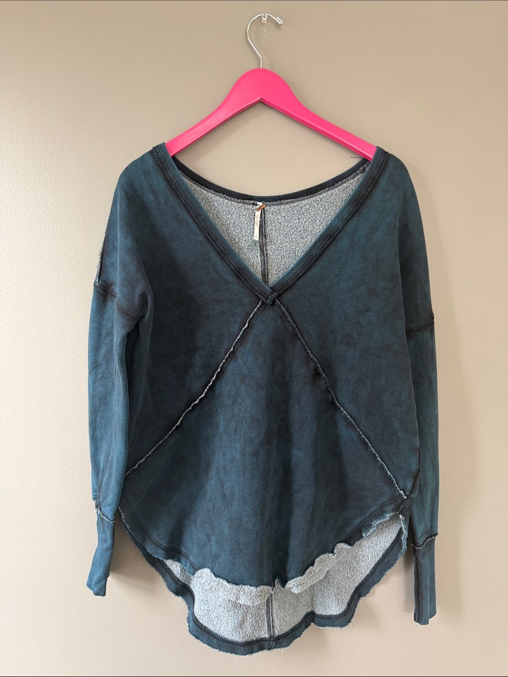 Free People teal sweater-Sz Small